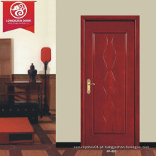 HDF Composite Flat Carved Doors, portas de madeira Swing simples com design clássico